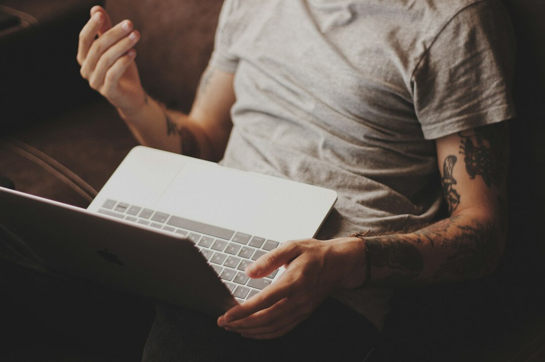 thriller writer at laptop